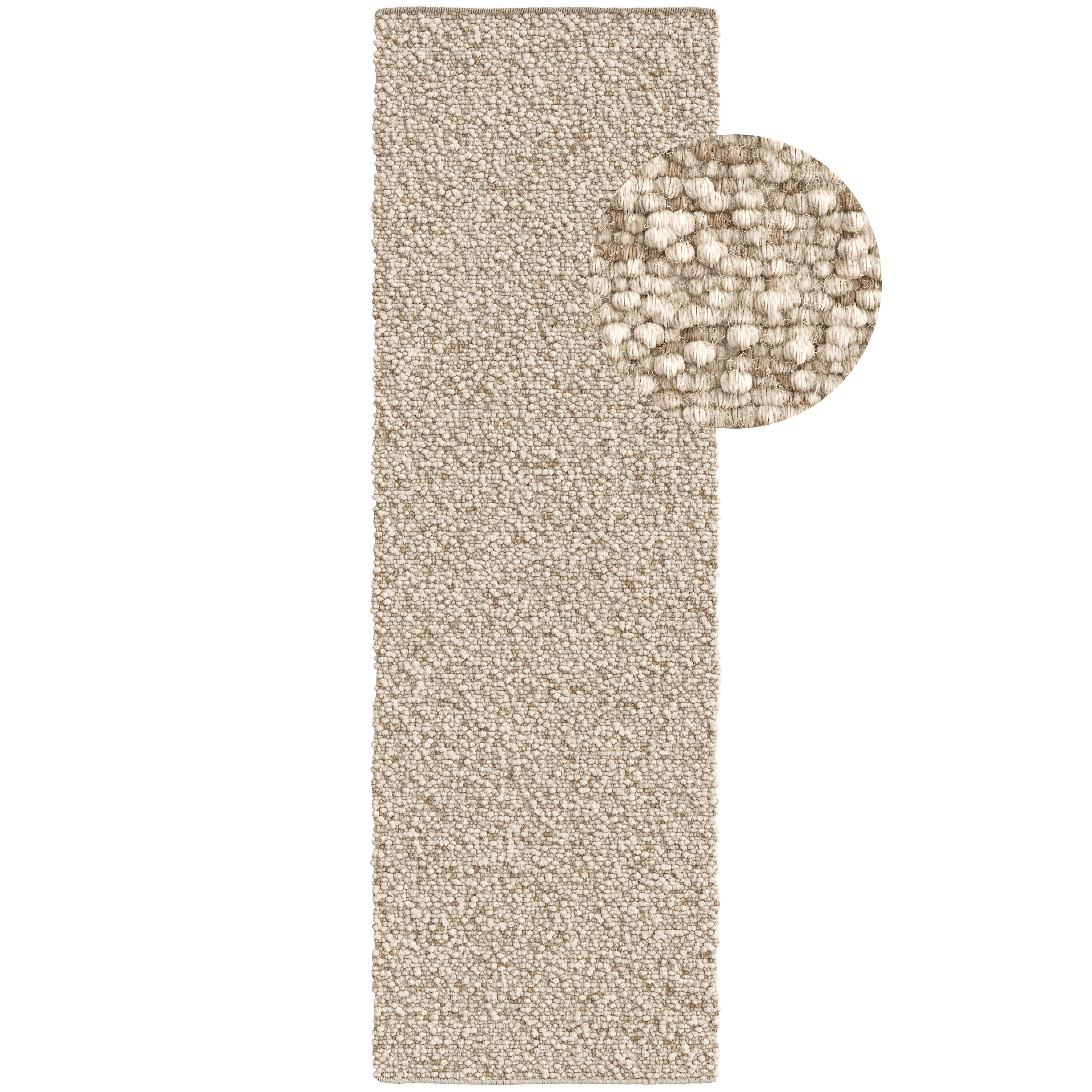 Benuta Wool Runner Patch Brown 3D model_1