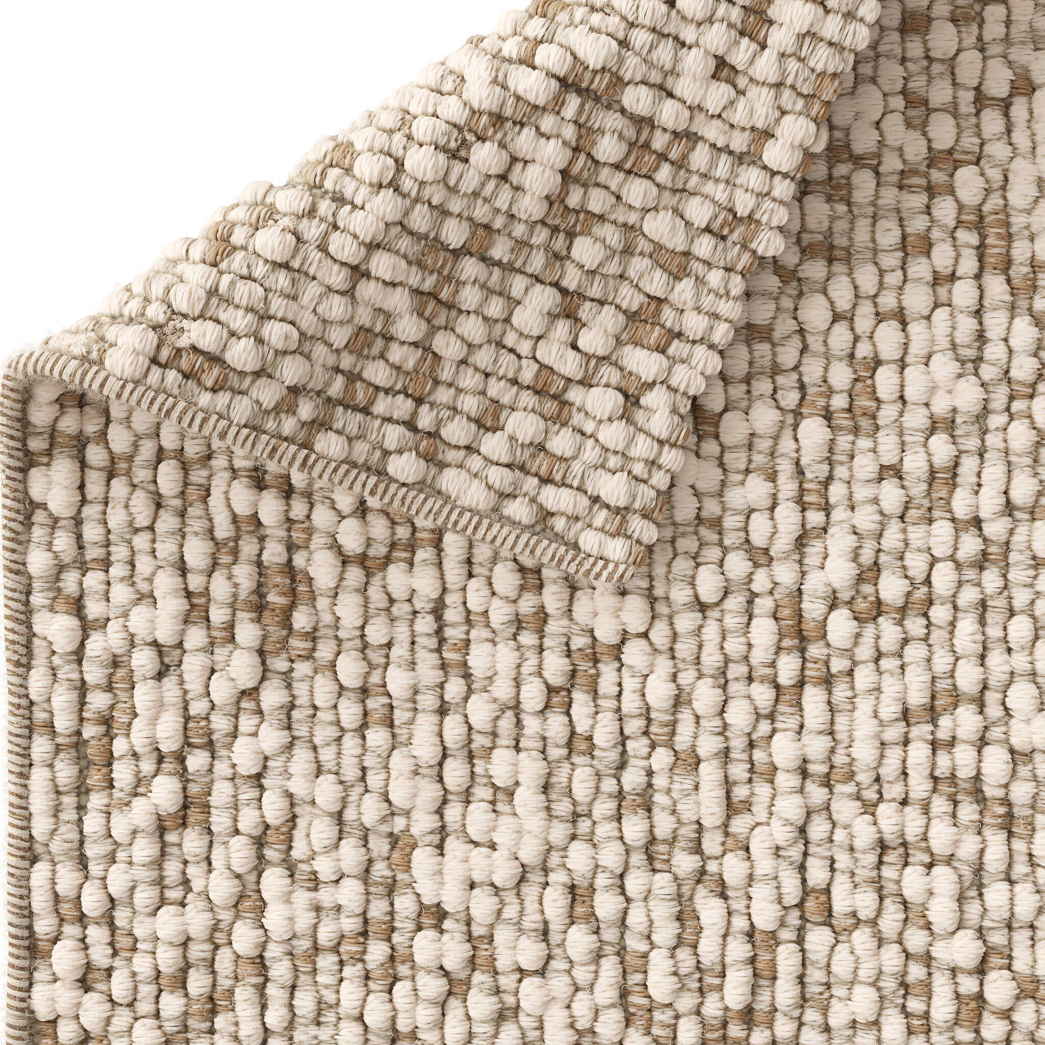 Benuta Wool Runner Patch Brown 3D model_5