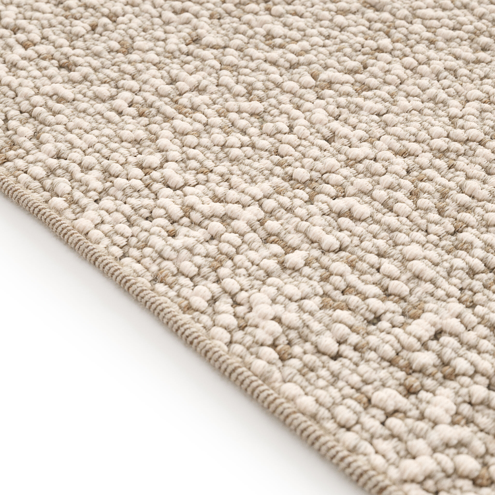 Benuta Wool Runner Patch Brown 3D model_3