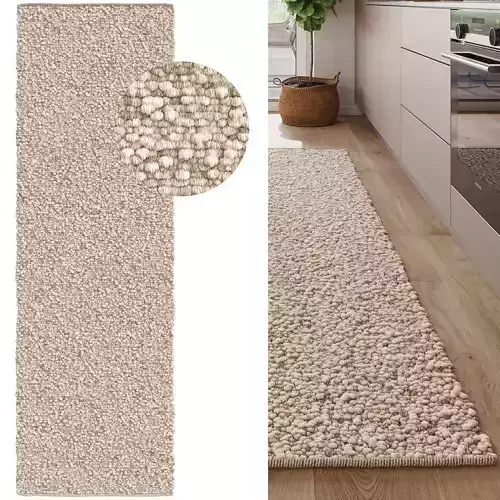 Benuta Wool Runner Patch Brown