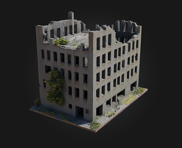 Ruined Structure Model  The Silent Stories of Decay 3D model 6