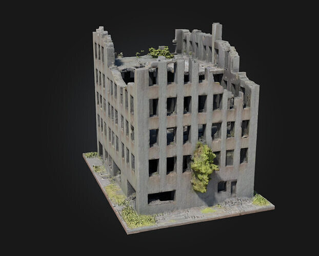 Ruined Structure Model  The Silent Stories of Decay 3D model 5