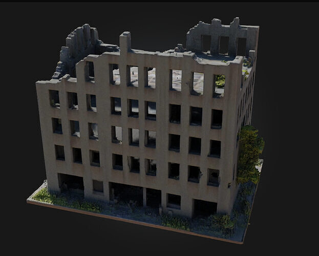 Ruined Structure Model  The Silent Stories of Decay 3D model 3