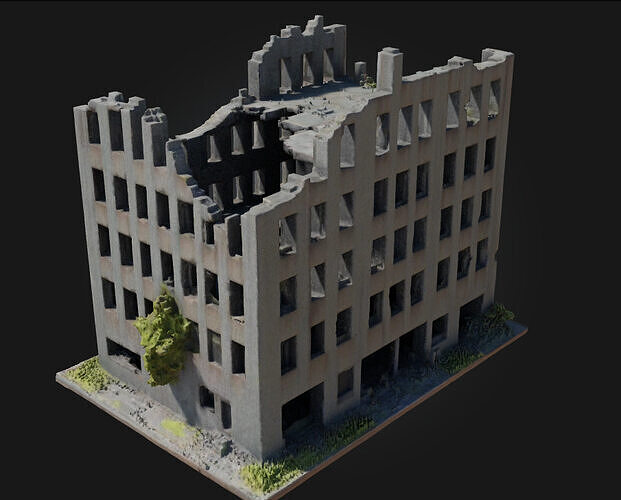 Ruined Structure Model  The Silent Stories of Decay 3D model 4