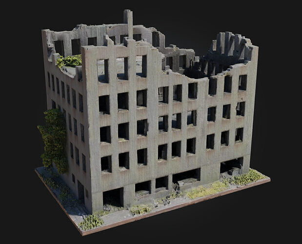 Ruined Structure Model  The Silent Stories of Decay 3D model 2