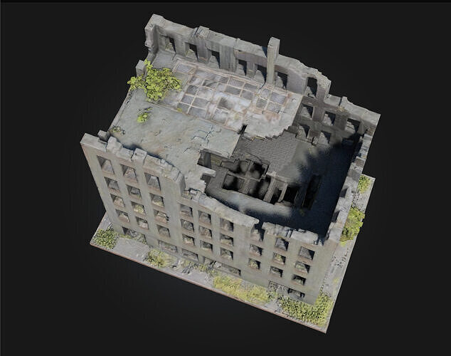 Ruined Structure Model  The Silent Stories of Decay 3D model 7