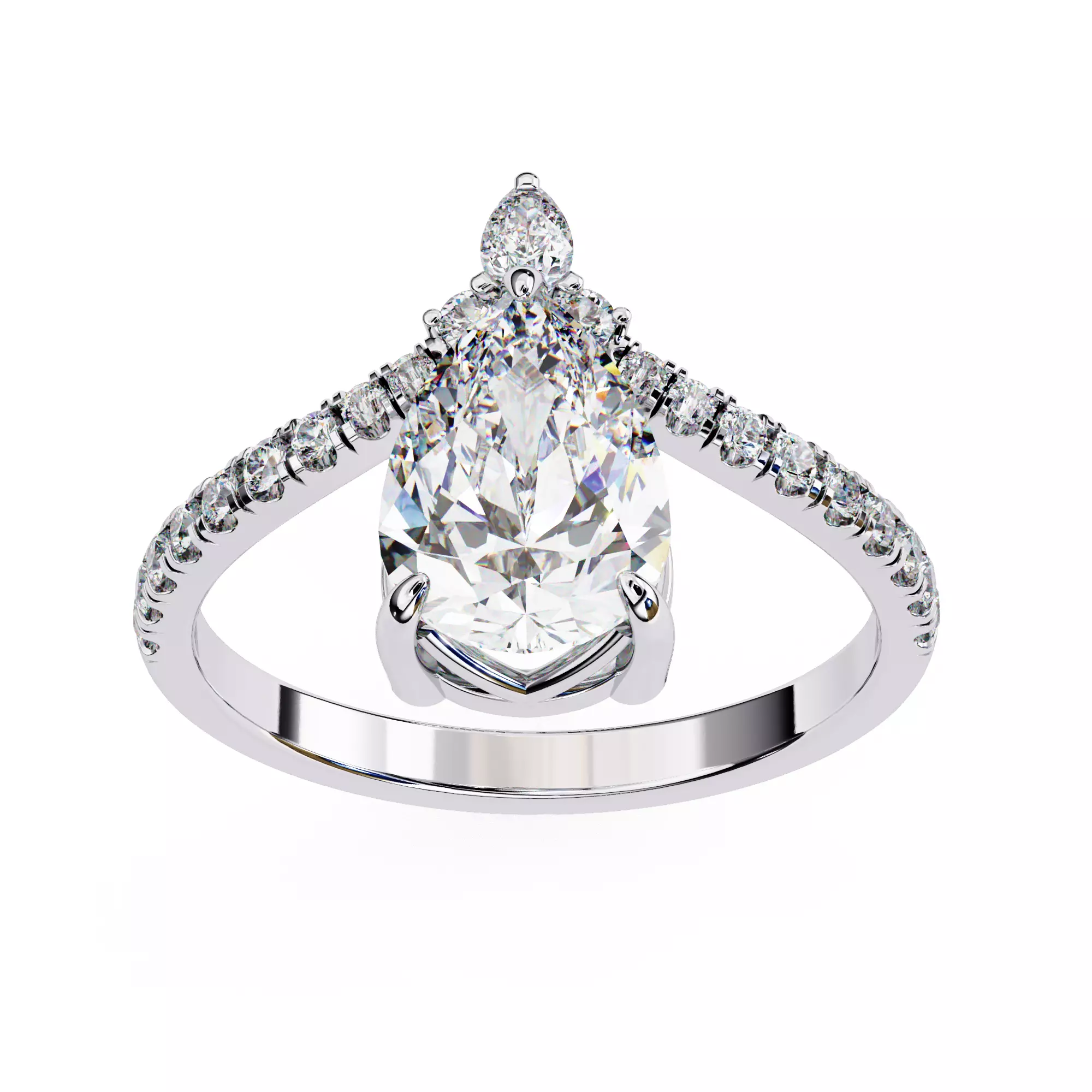 OVAL DIAMOND RING -CAD-06 3D print model