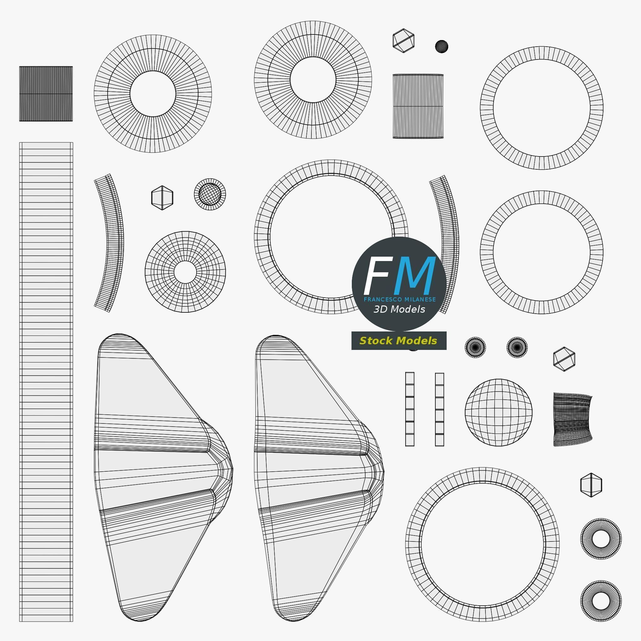 Threaded Stem Caster Wheel 3D model_11