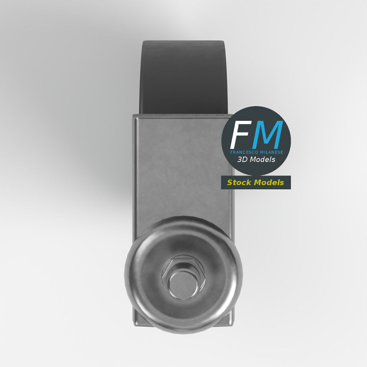 Threaded Stem Caster Wheel 3D model_6