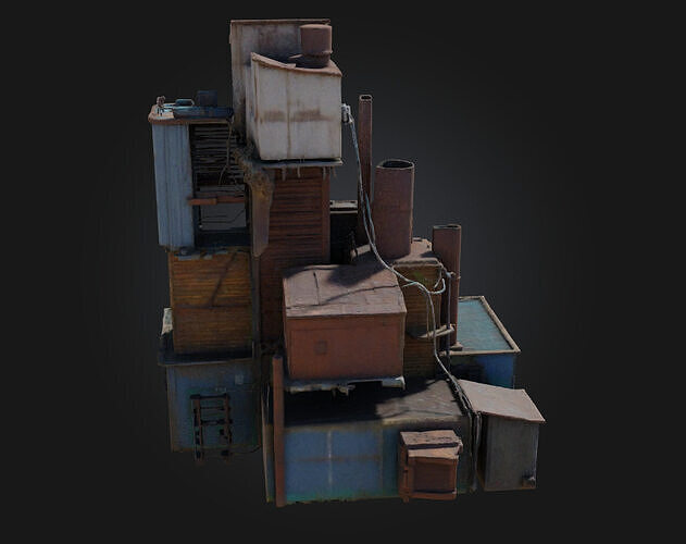 Industrial Stacks  Towering Vents of Heavy Industry 3D model 5