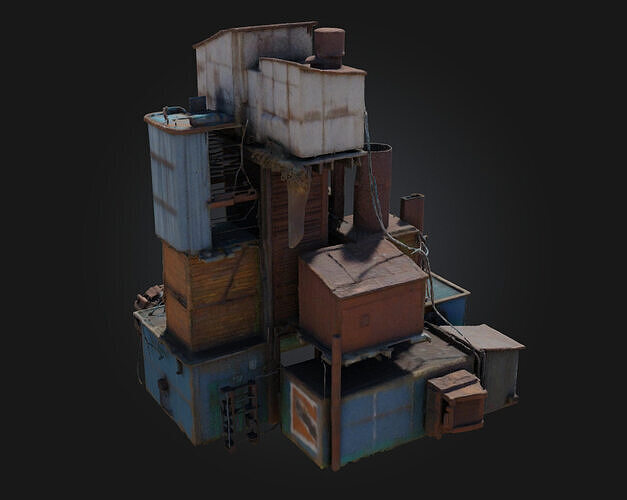 Industrial Stacks  Towering Vents of Heavy Industry 3D model 3