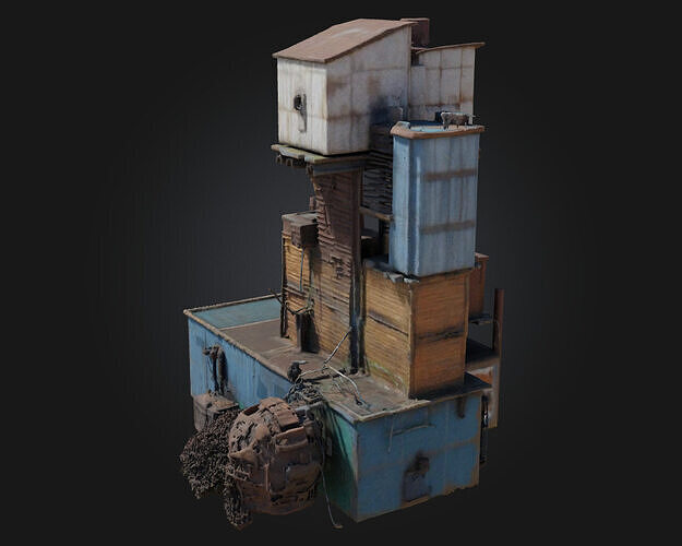 Industrial Stacks  Towering Vents of Heavy Industry 3D model 4