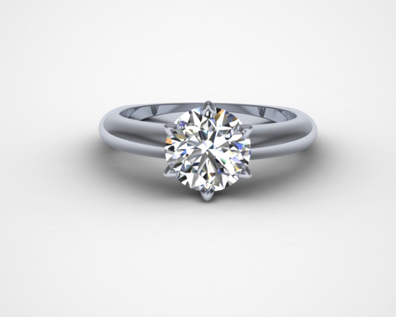Minimal Solitaire Ring 3D print model_3