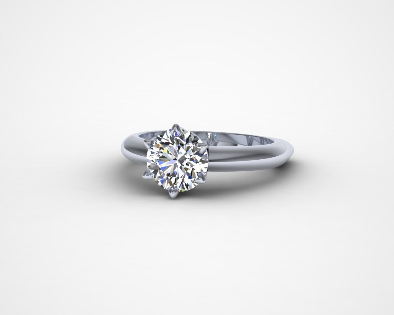 Minimal Solitaire Ring 3D print model_5