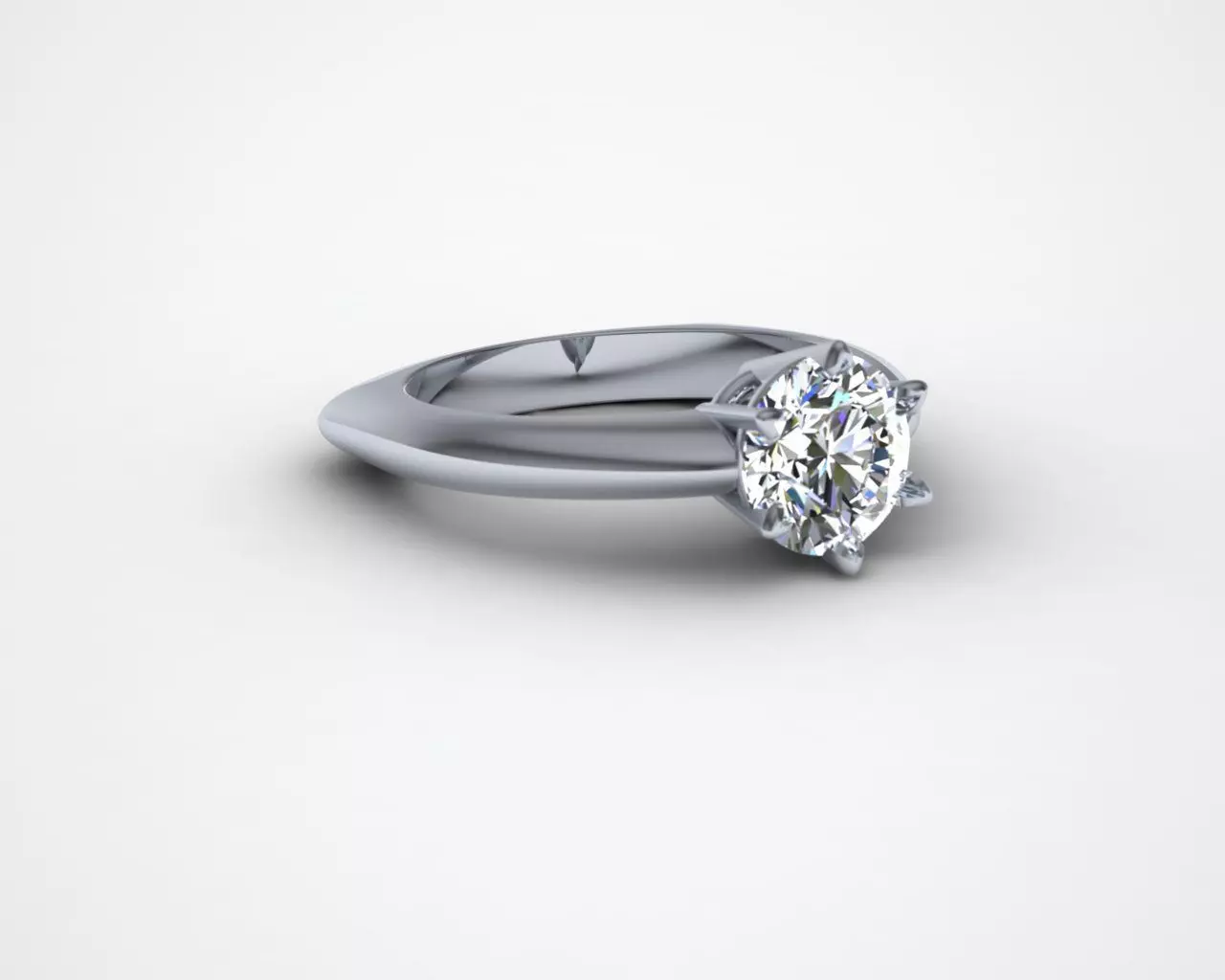 Minimal Solitaire Ring 3D print model_0