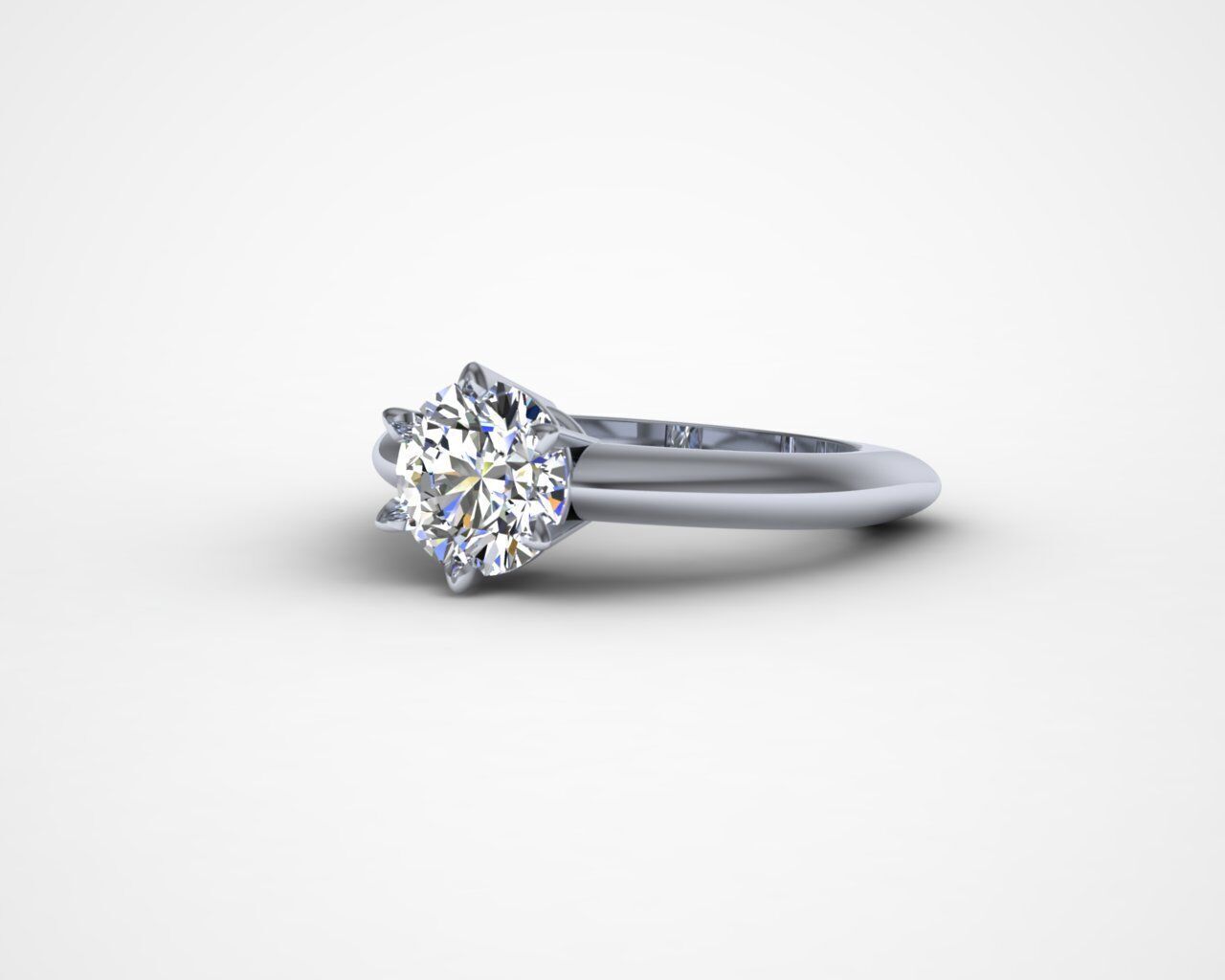 Minimal Solitaire Ring 3D print model_2