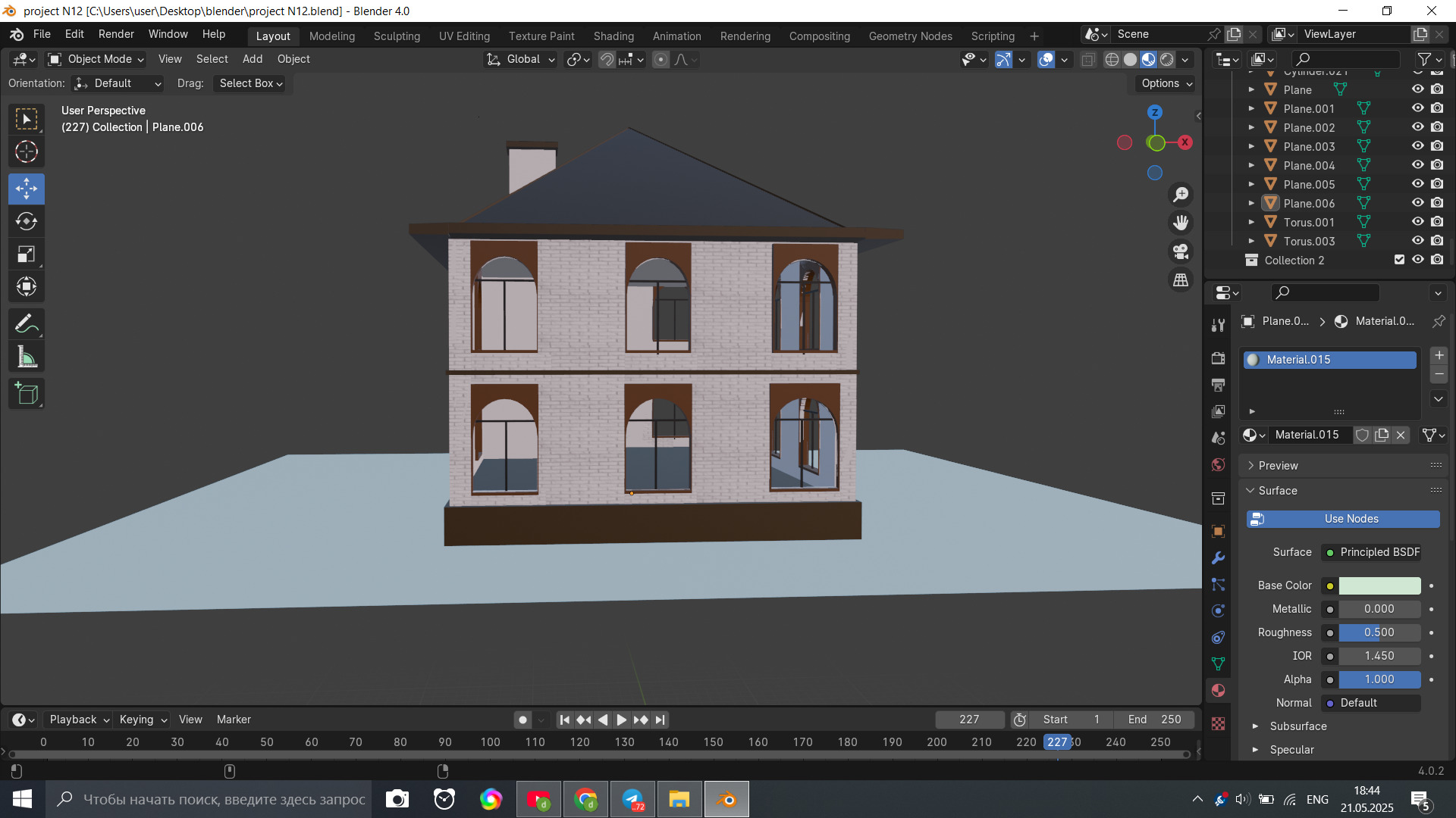 Modern house 3D model_3