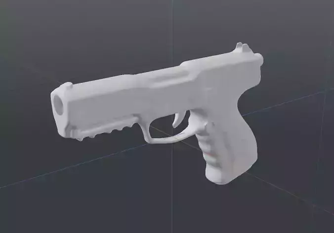 Sci-Fi Low Poly Gun
