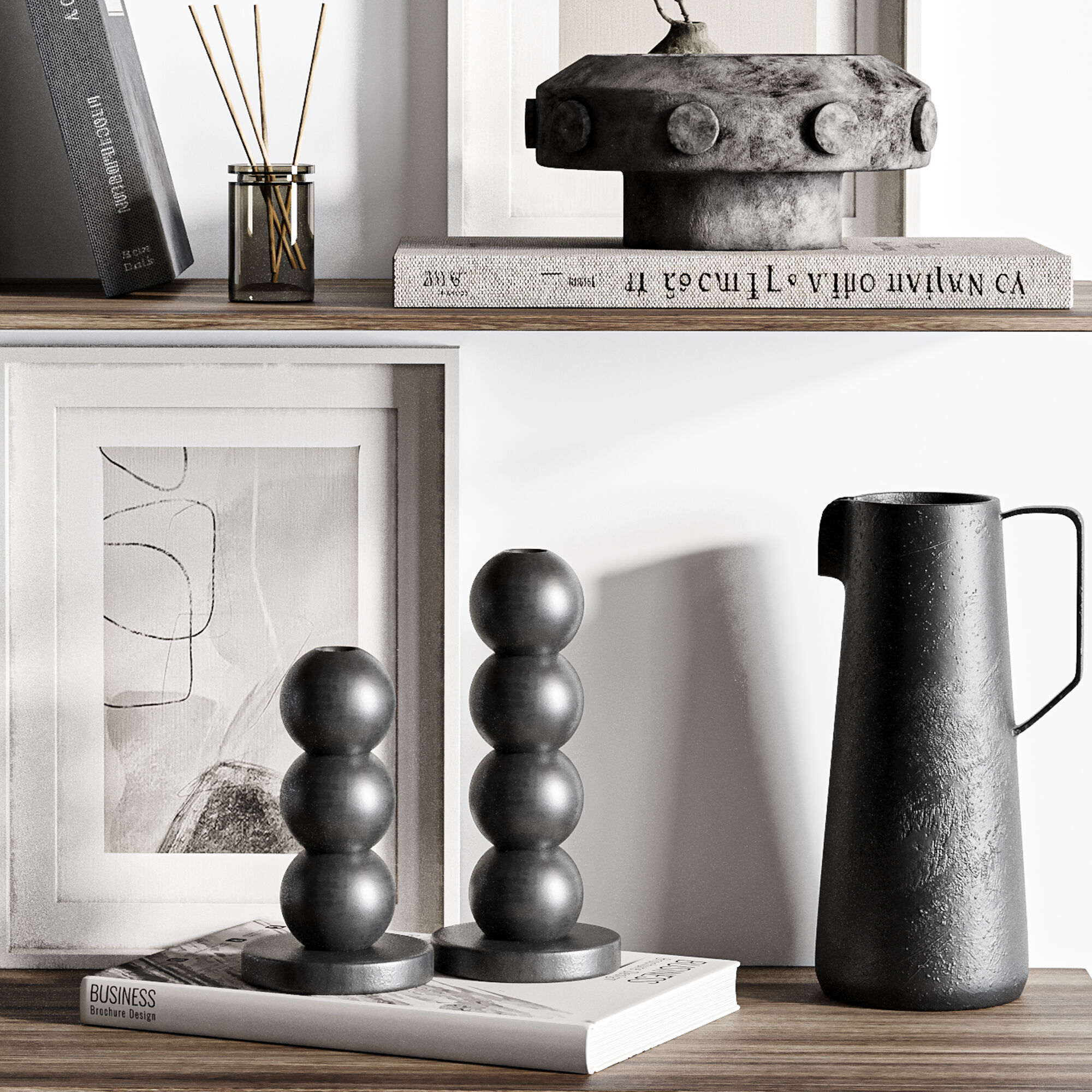 Decorative set18 3D model_4