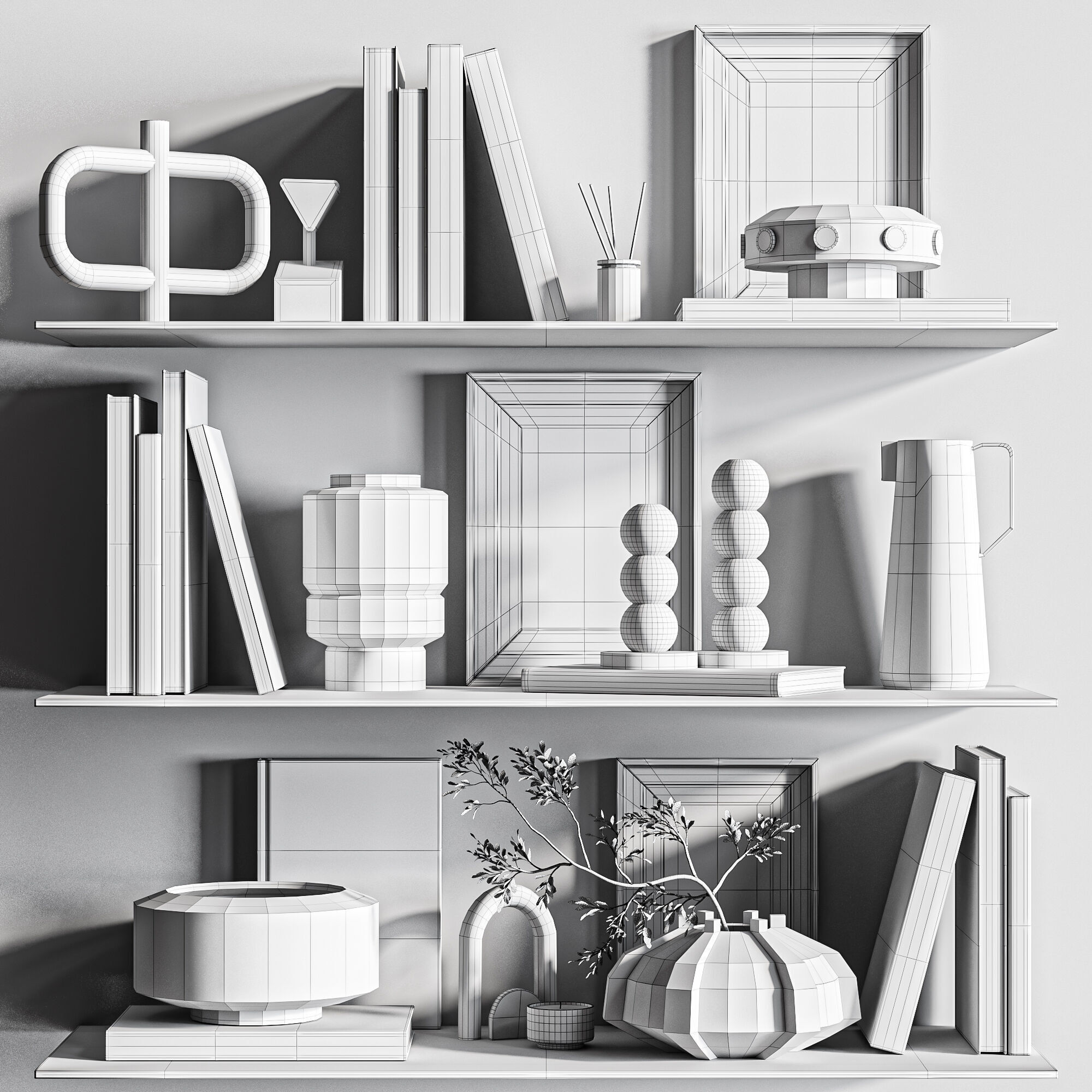 Decorative set18 3D model_3