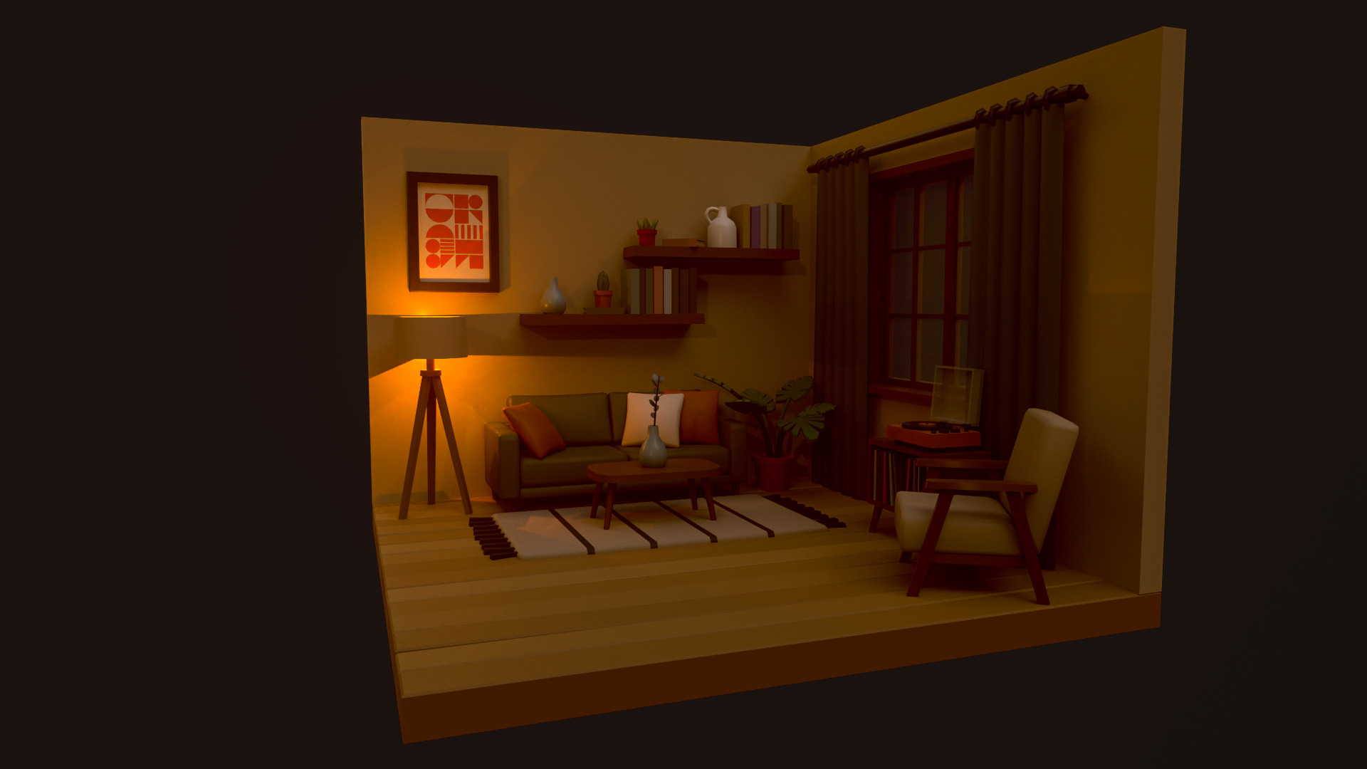 Interior Pack2 Low-poly 3D model_16
