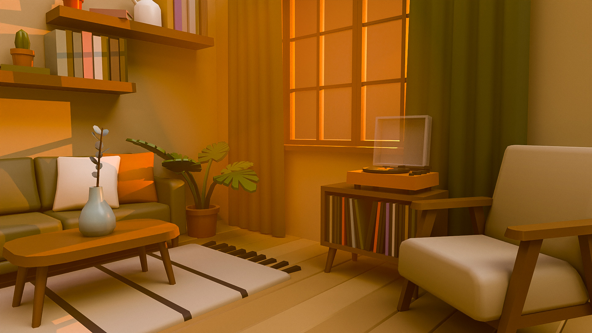 Interior Pack2 Low-poly 3D model_2