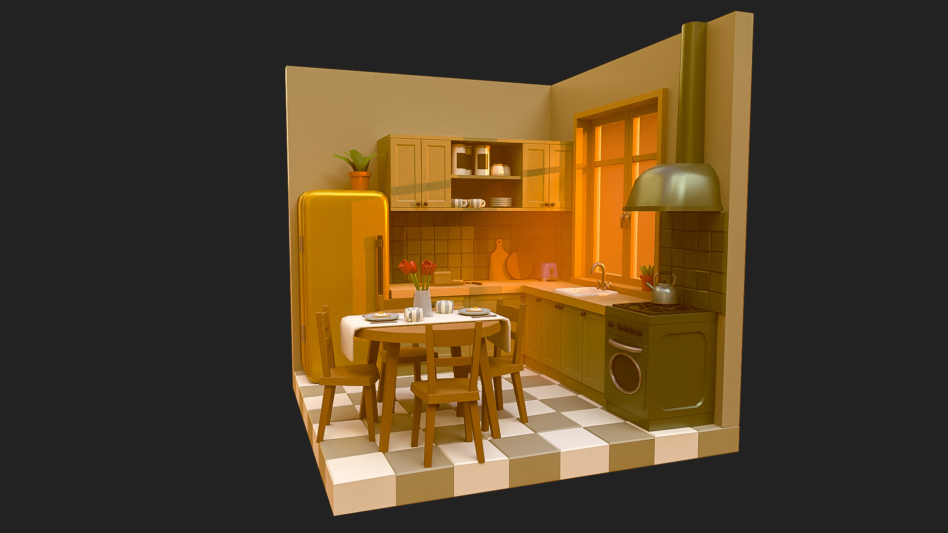 Interior Pack2 Low-poly 3D model_5