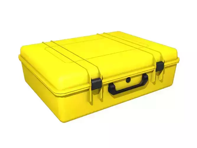 Plastic protective suitcase or hard case for FBI computer or spy Low-poly 3D model