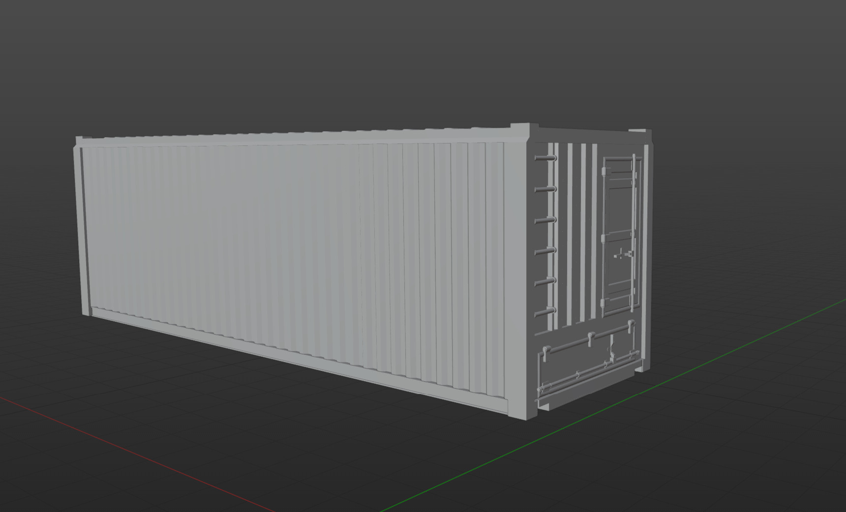 Pre supported H0 1 87 scale 30ft bulk container 3D model 3D
