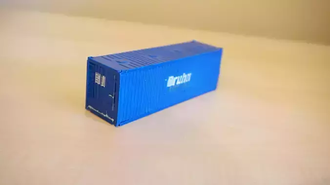 Pre supported H0 1 87 scale 30ft bulk container 3D print model