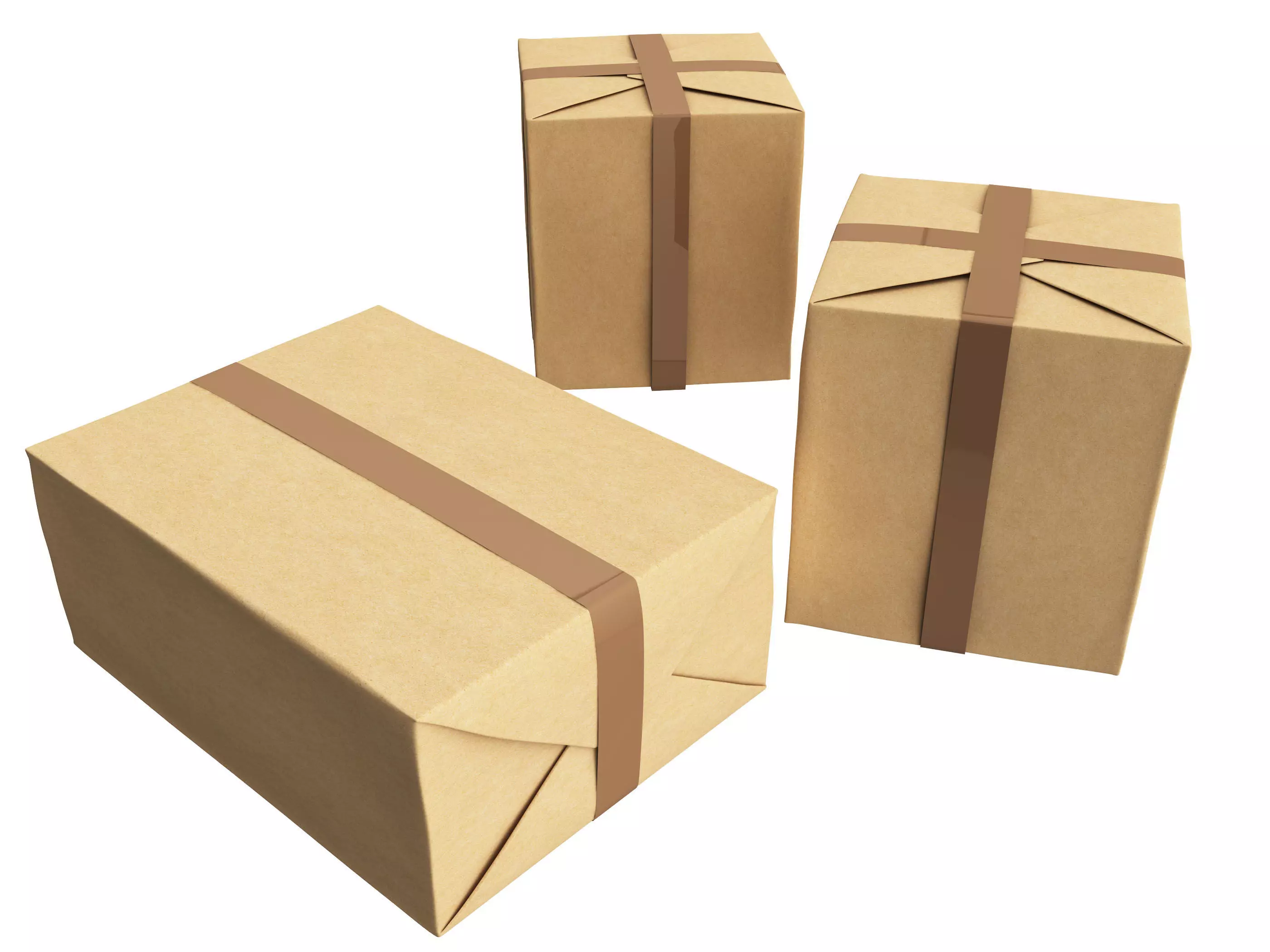 carton Low-poly 3D model_0