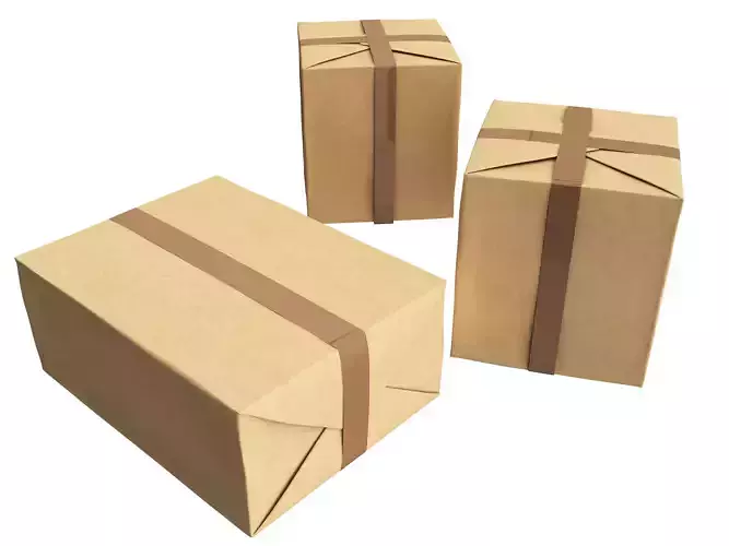 carton Low-poly 3D model carton Low-poly 3D model