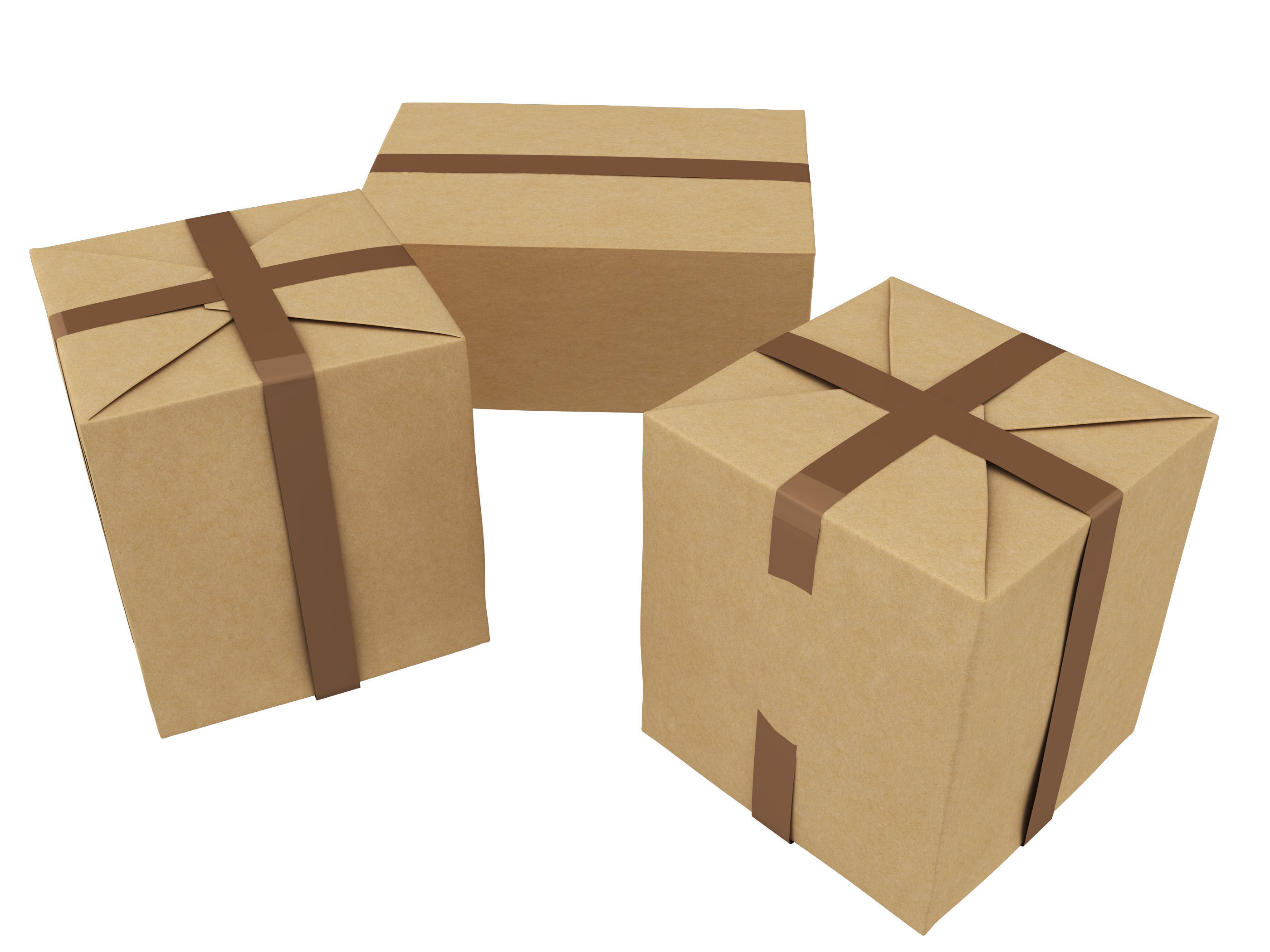 carton Low-poly 3D model_2