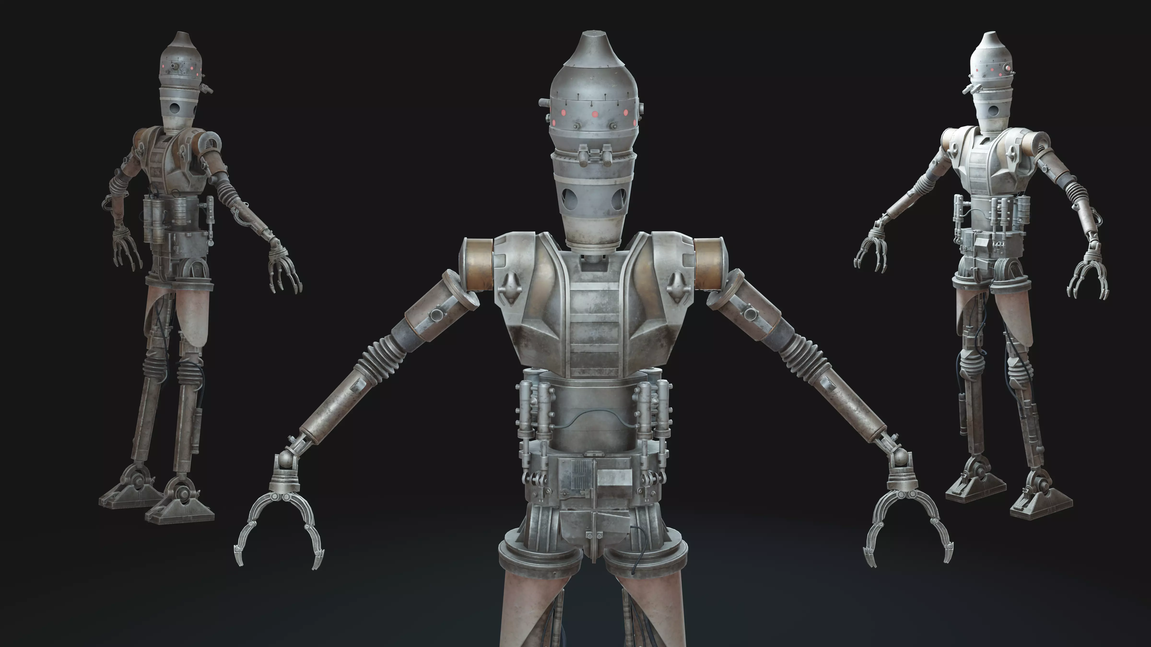IG-11 Animation-Ready Bounty Hunter Droid Low-poly 3D model_0