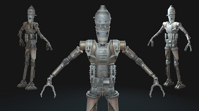 IG-11 Animation-Ready Bounty Hunter Droid Low-poly 3D model