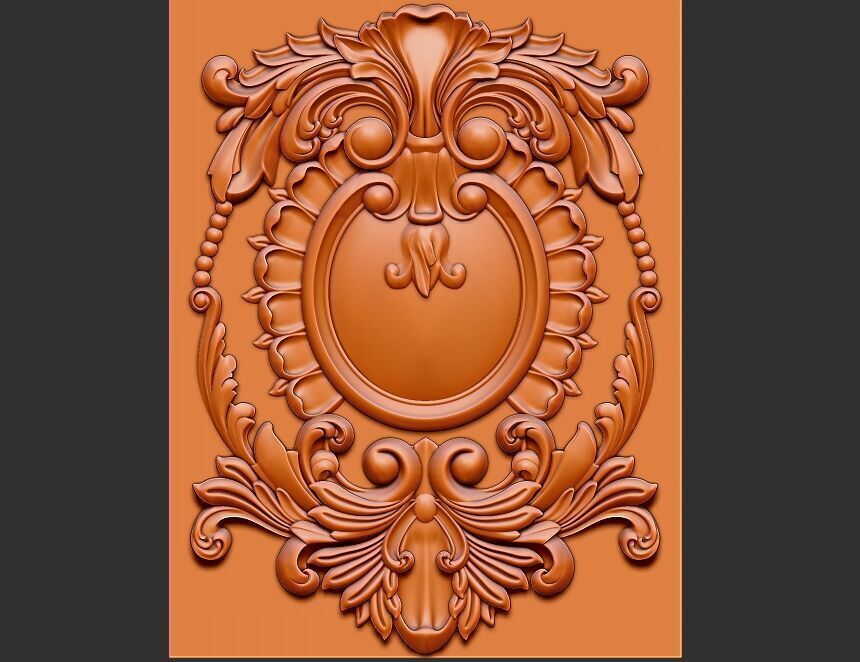 wood carved panel 3D model_15
