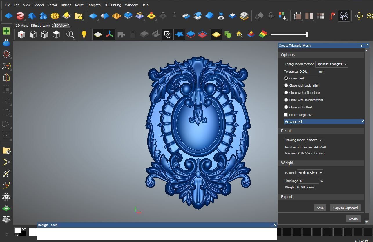 wood carved panel 3D model_6