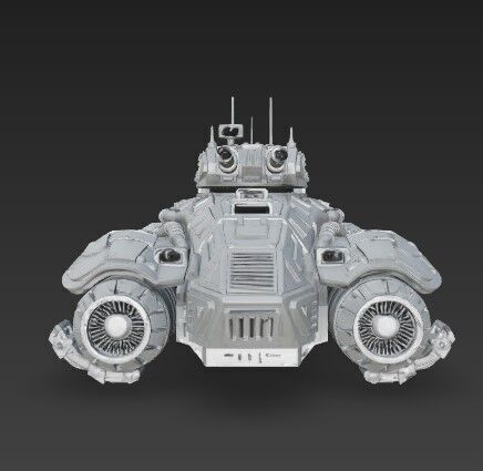 3D Printable Iron Oath Spearhead Heavy Hover Tank 3D model_1