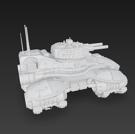 3D Printable Iron Oath Spearhead Heavy Hover Tank 3D model_9