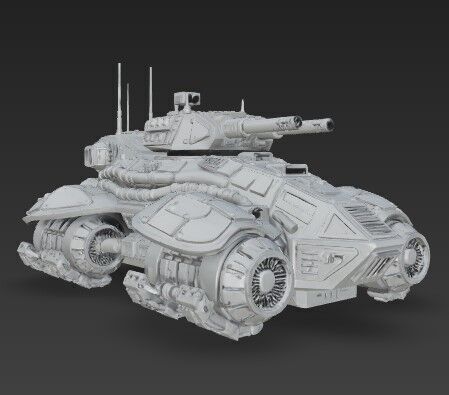 3D Printable Iron Oath Spearhead Heavy Hover Tank 3D model_18