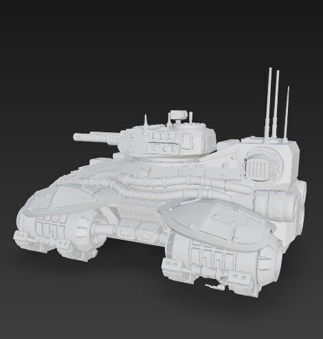 3D Printable Iron Oath Spearhead Heavy Hover Tank 3D model_14