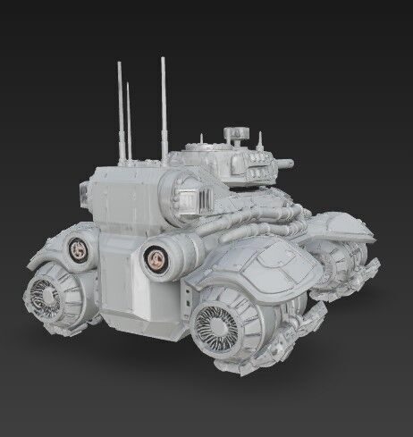 3D Printable Iron Oath Spearhead Heavy Hover Tank 3D model_22