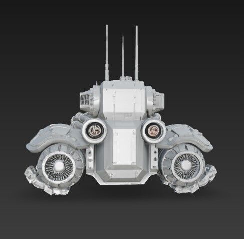 3D Printable Iron Oath Spearhead Heavy Hover Tank 3D model_23