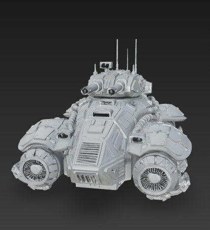 3D Printable Iron Oath Spearhead Heavy Hover Tank 3D model_4