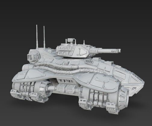 3D Printable Iron Oath Spearhead Heavy Hover Tank 3D model_19