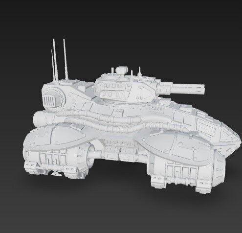 3D Printable Iron Oath Spearhead Heavy Hover Tank 3D model_8