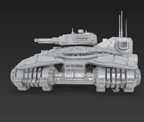 3D Printable Iron Oath Spearhead Heavy Hover Tank 3D model_2