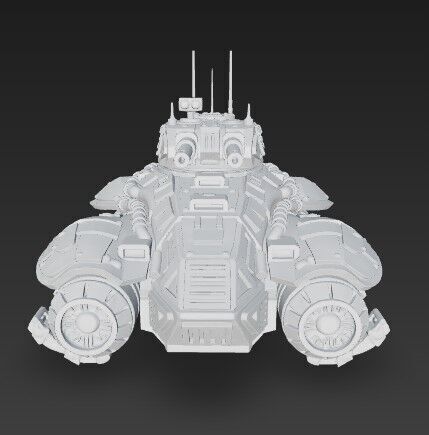 3D Printable Iron Oath Spearhead Heavy Hover Tank 3D model_5