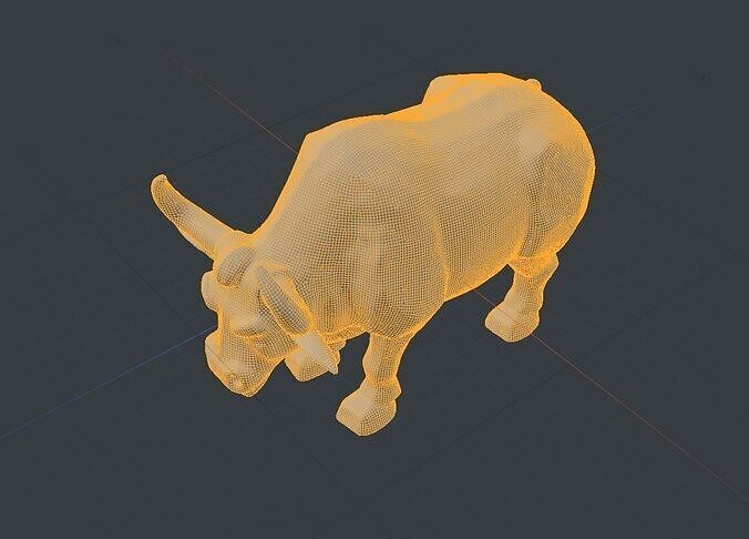 Low Poly Bull for Games 3D model