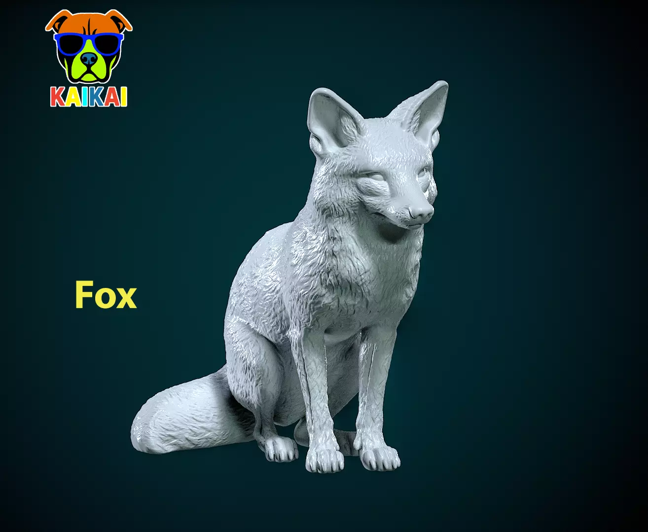 Fox model - Red fox statue - decor -  3D print 3D print model_0